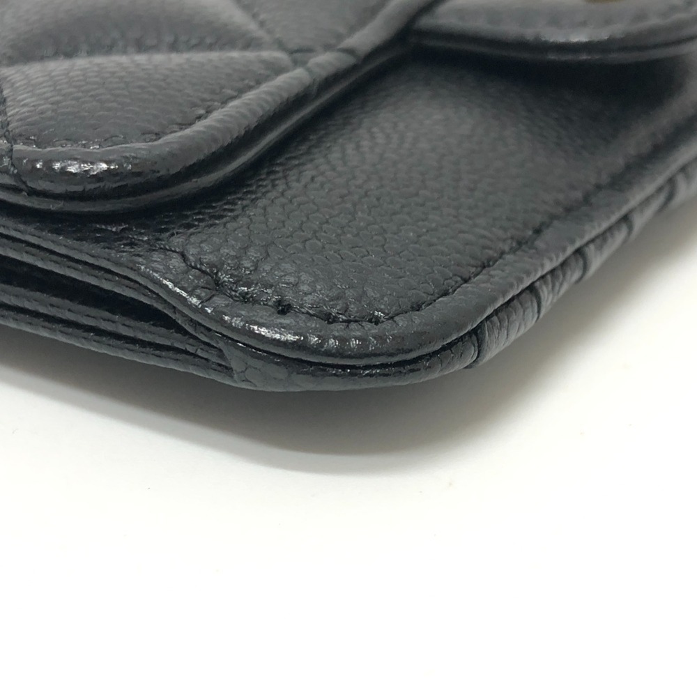 CHANEL Black Caviar Leather Logo Wallet - Picture 7 of 15